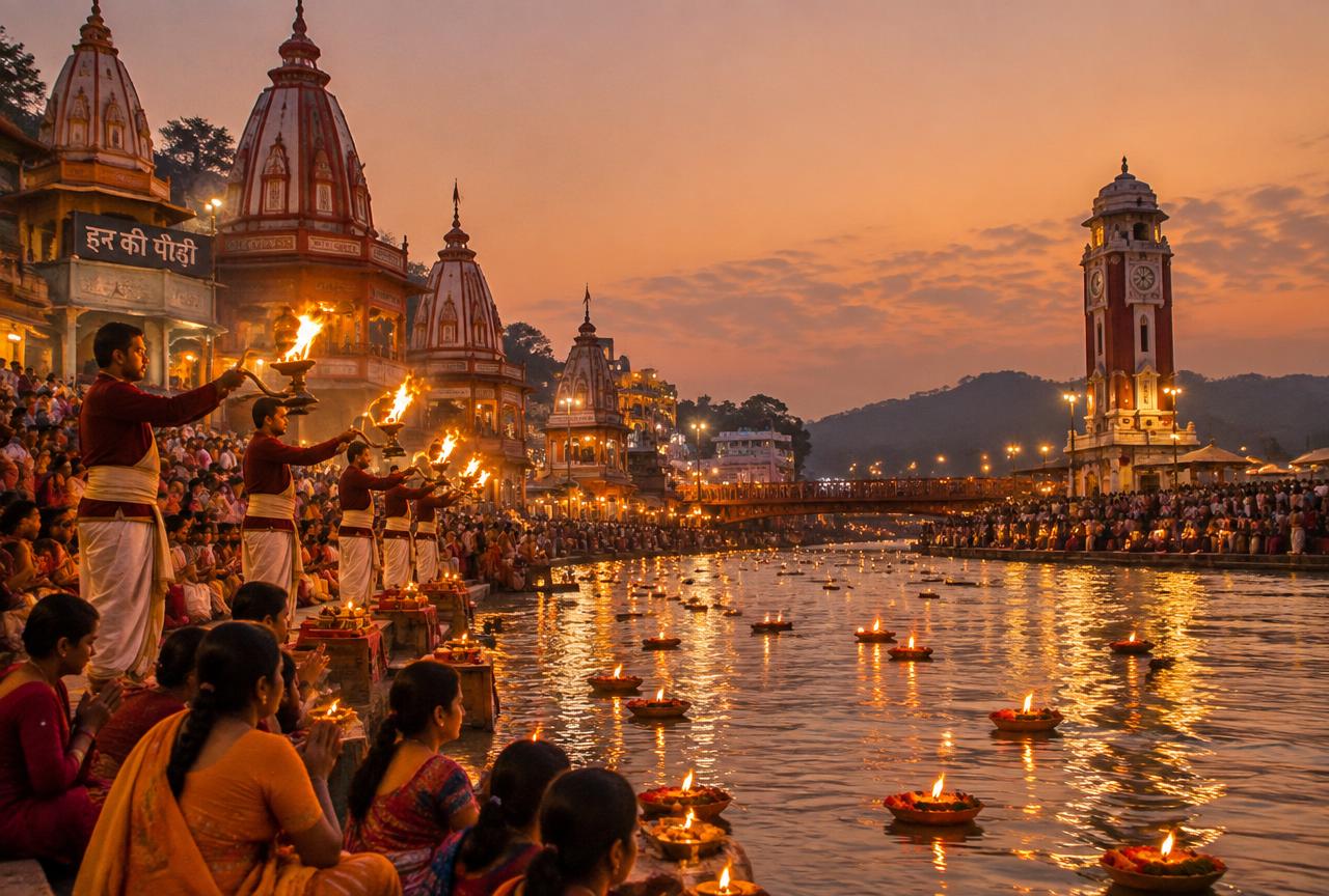 Ganga Aarti at Har Ki Pauri, Haridwar